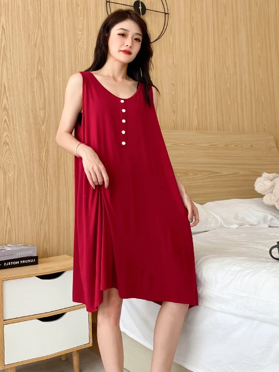 plus Size Casual round Neck Vest Sleep Dress Women's Extra Large Summer Mid-Length Belly Cover Home Skirt Sweet Style Home Cl...
plus Size Casual round Neck Vest Sleep Dress Women's Extra Large Summer Mid-Length Belly Cover Home Skirt Sweet Style Home Cl...