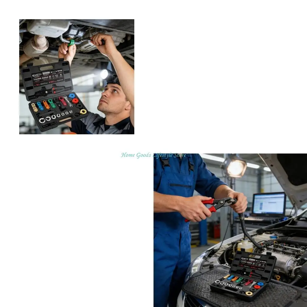 E74E 25Pcs Comprehensive Hose Disconnect for Various Applications with Storage