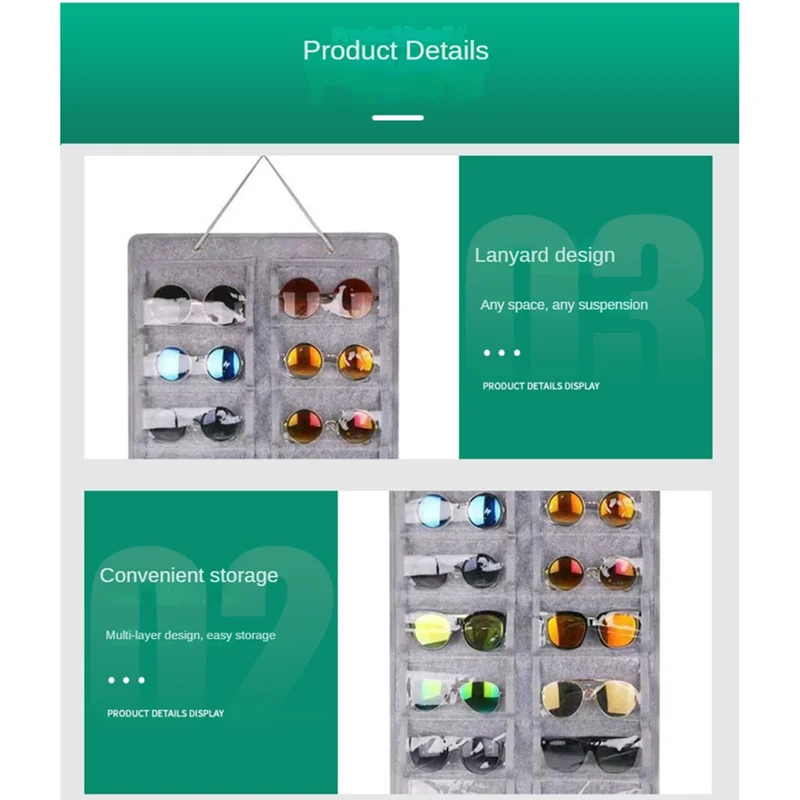 MAKE-Glasses Organizer Sunglasses Organizer Eyeglasses Display Wall Mount Organizer Grey
MAKE-Glasses Organizer Sunglasses Organizer Eyeglasses Display Wall Mount Organizer Grey