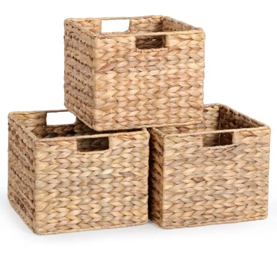 12x12x10in Storage Basket Large, Folding Cube Woven Wicker Storage Basket for Shelves, Pantry Baskets Organization and Storage,
12x12x10in Storage Basket Large, Folding Cube Woven Wicker Storage Basket for Shelves, Pantry Baskets Organization and Storage,