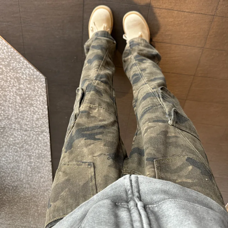 Подростковые американские ретро камуфляжные джинсы с несколькими карманами, мужские и женские прямые и тонкие повседневные брюки
Подростковые американские ретро камуфляжные джинсы с несколькими карманами, мужские и женские прямые и тонкие повседневные брюки