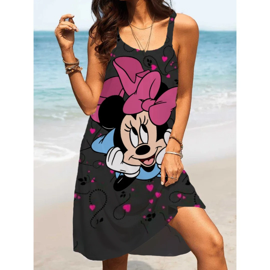 Women's Summer Casual Swinging Strap Beach Dress Disney Mickey Mouse Print Plus Size Loose Sexy Open Back Dress
Women's Summer Casual Swinging Strap Beach Dress Disney Mickey Mouse Print Plus Size Loose Sexy Open Back Dress