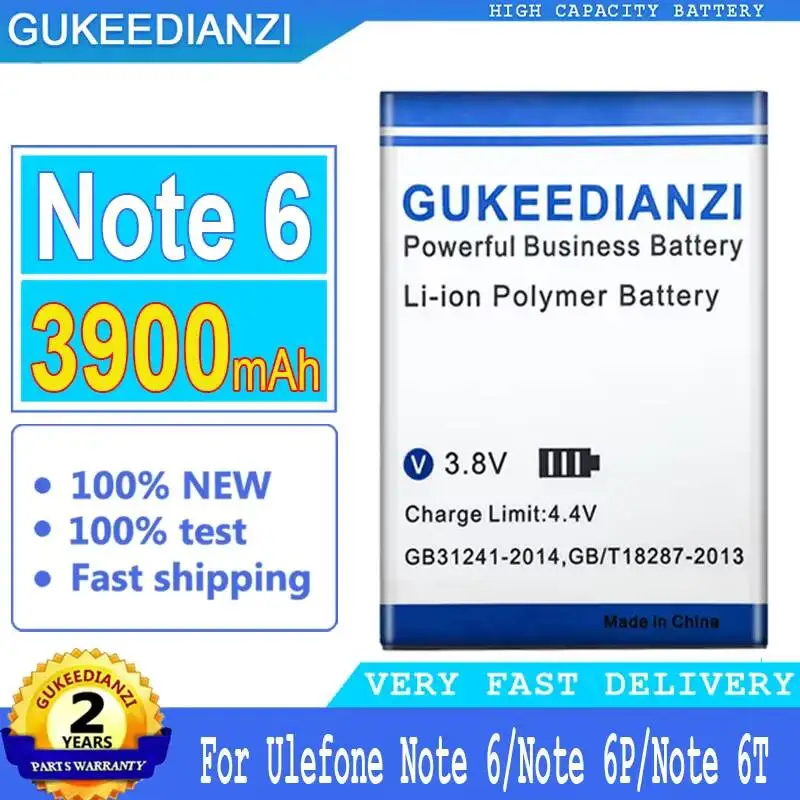 3900mAh Mobile Phone Battery Environmentally Friendly Safe For Ulefone Note 6 6P 6T 3277
3900mAh Mobile Phone Battery Environmentally Friendly Safe For Ulefone Note 6 6P 6T 3277
