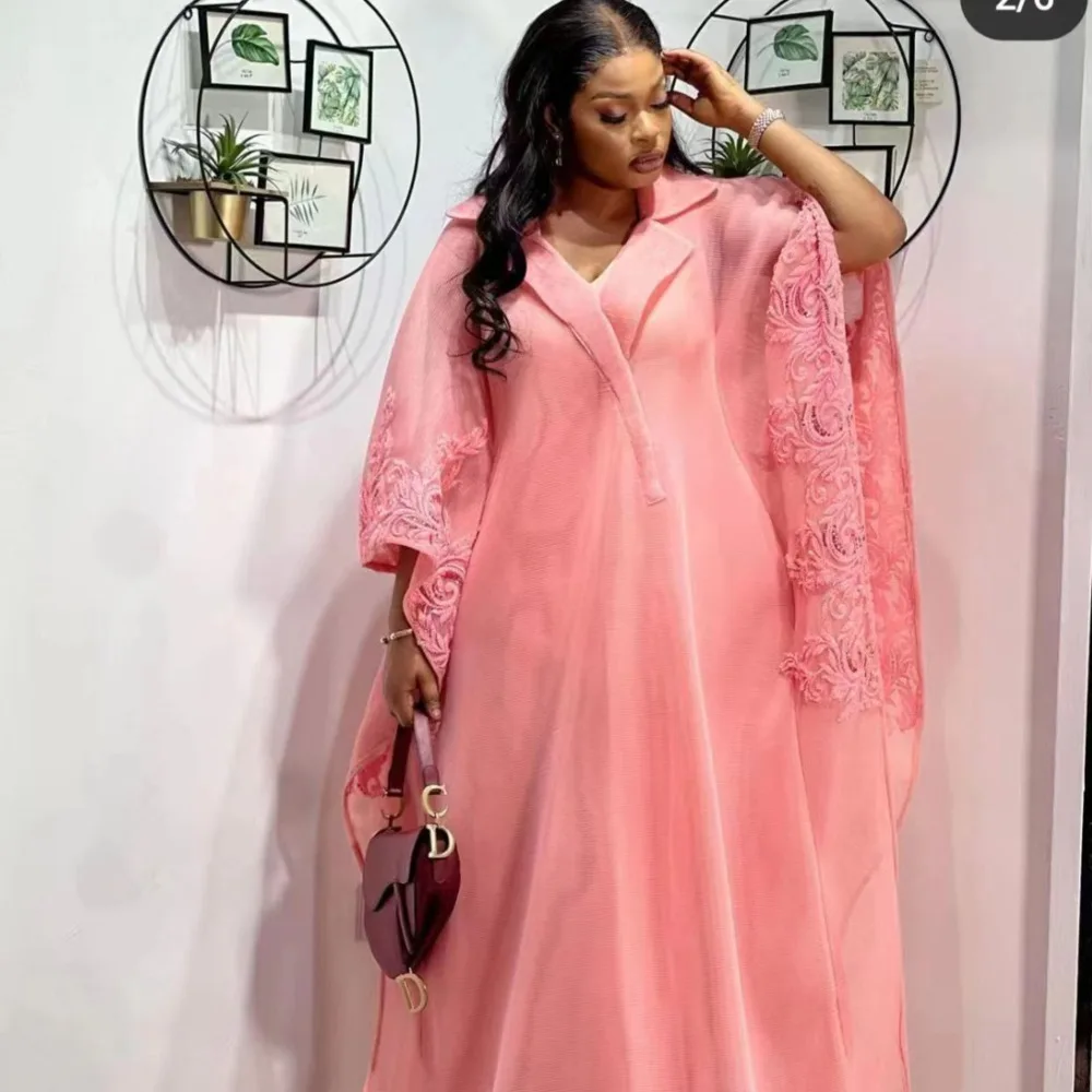 New Women's 2024 V Neck Sleeve Floor-length Maxi Dresses Solid Color Loose Oversized Dress Double Layers Fashion Female Clothing
New Women's 2024 V Neck Sleeve Floor-length Maxi Dresses Solid Color Loose Oversized Dress Double Layers Fashion Female Clothing