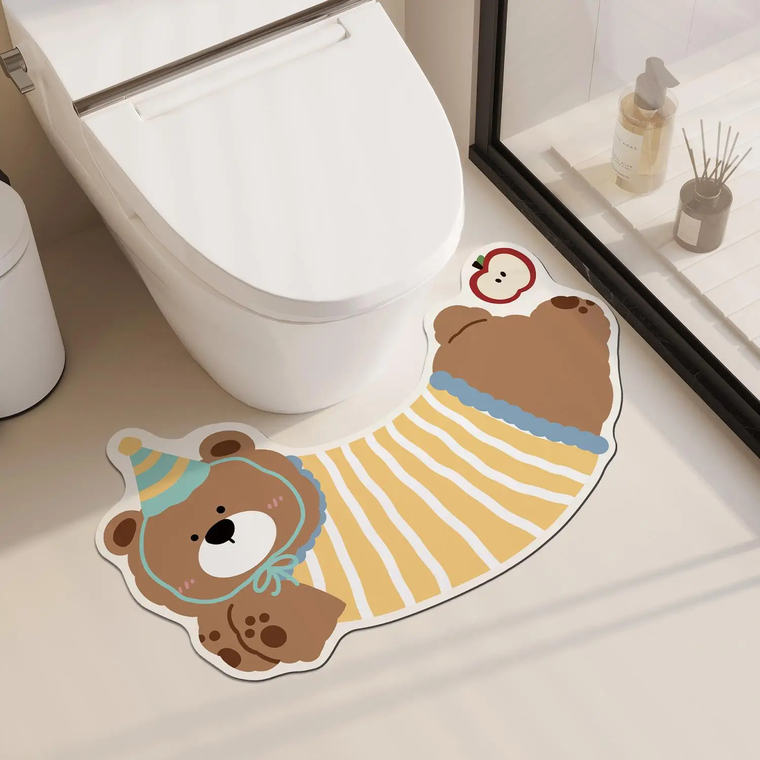 Bathroom Toilet U-Shaped Mat Silicon Dinosaur Cartoon Print Absorbent Anti-Slip Floor Rug Kitchen Home Decor Lightweight
Bathroom Toilet U-Shaped Mat Silicon Dinosaur Cartoon Print Absorbent Anti-Slip Floor Rug Kitchen Home Decor Lightweight