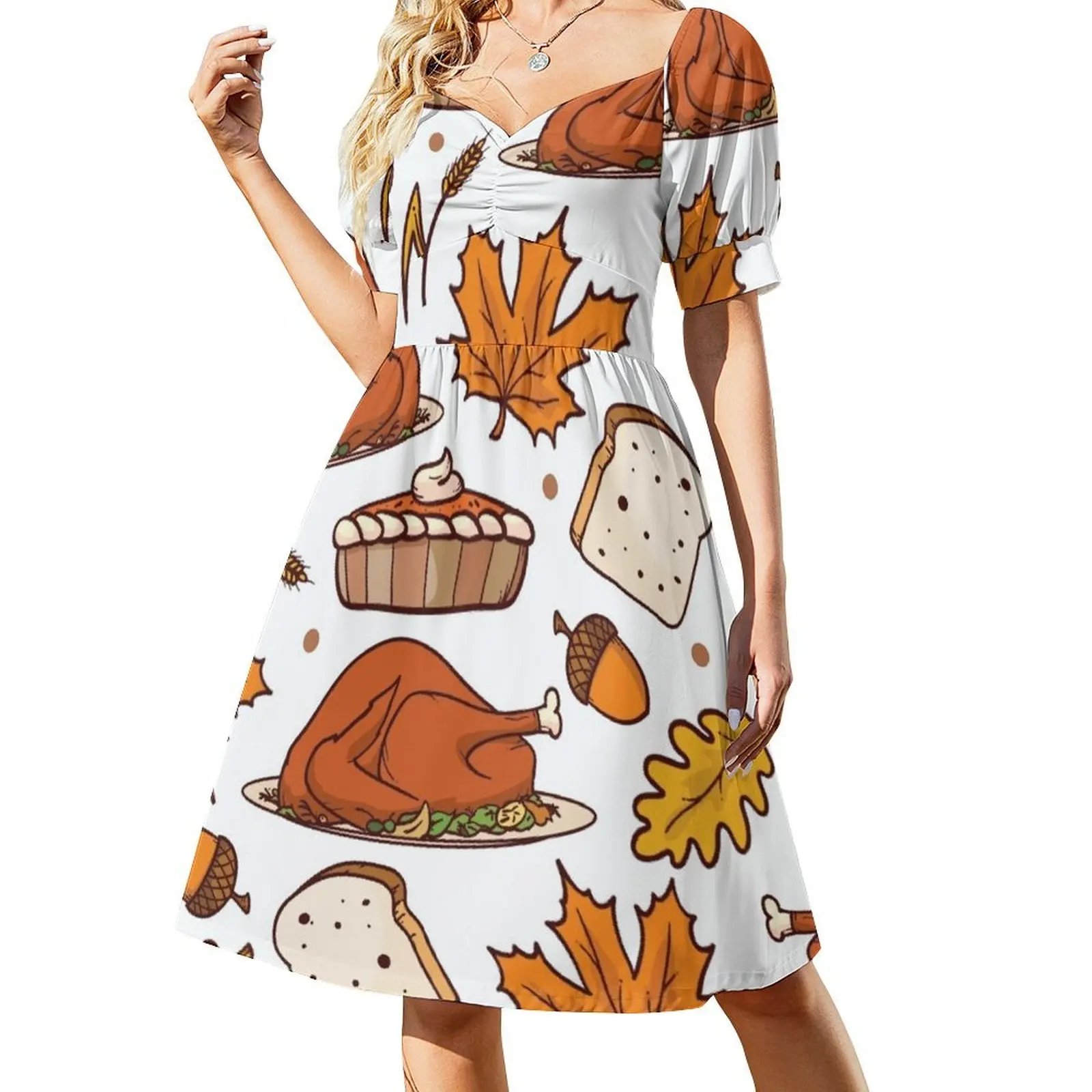 THANKSGIVING Short Sleeved Dress Elegant gowns dresses ladies 2025 summer Woman fashion Dress
THANKSGIVING Short Sleeved Dress Elegant gowns dresses ladies 2025 summer Woman fashion Dress