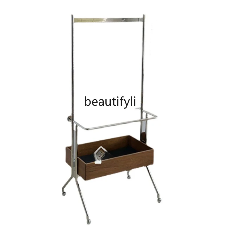 Medieval floor hanger stainless steel bedroom retro hanger movable solid wood hanger
Medieval floor hanger stainless steel bedroom retro hanger movable solid wood hanger