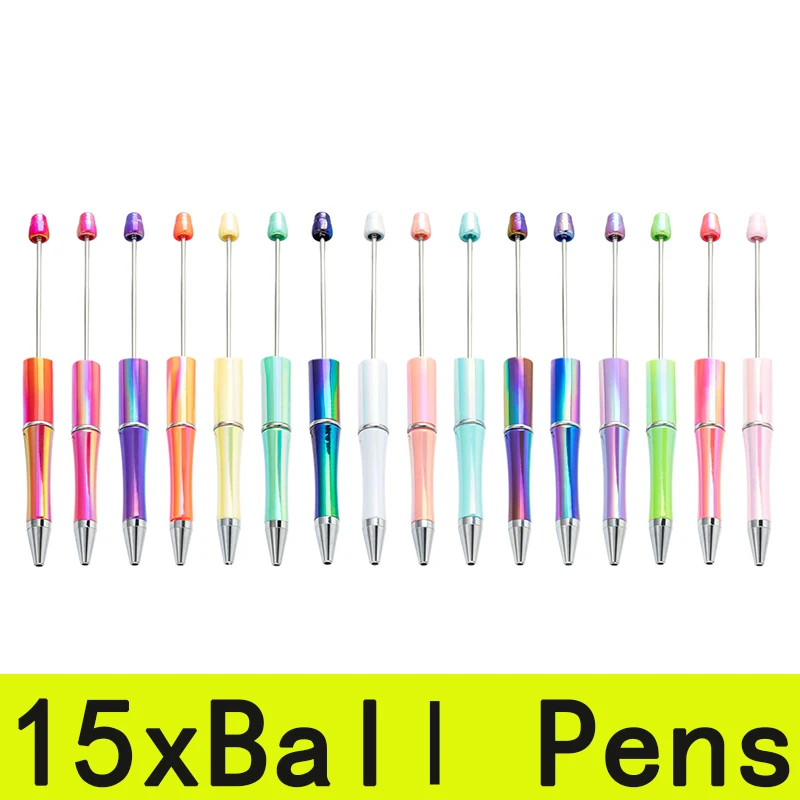 15Pcs UV Gradient Bead Pens Wholesale Students Diy Handmade Plastic Beadable Pen Plastic Ballpoint Pen
15Pcs UV Gradient Bead Pens Wholesale Students Diy Handmade Plastic Beadable Pen Plastic Ballpoint Pen