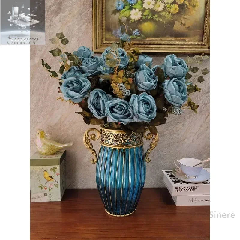 Creative glass vase ornament living room flower arrangement American light luxury simulated flower arrangement Nordic dining tab
Creative glass vase ornament living room flower arrangement American light luxury simulated flower arrangement Nordic dining tab