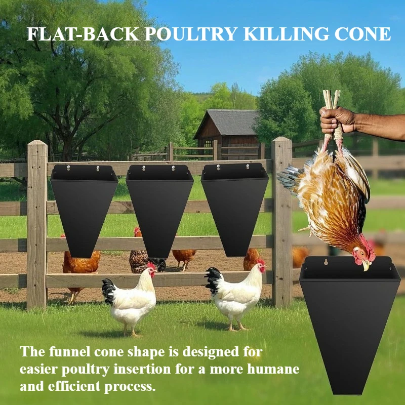 Metal Poultry Cone Back Funnel Bird Restraint Device for Chicken Duck Goose Handling Safe Secure Feeding Aid Farm Equipment
Metal Poultry Cone Back Funnel Bird Restraint Device for Chicken Duck Goose Handling Safe Secure Feeding Aid Farm Equipment