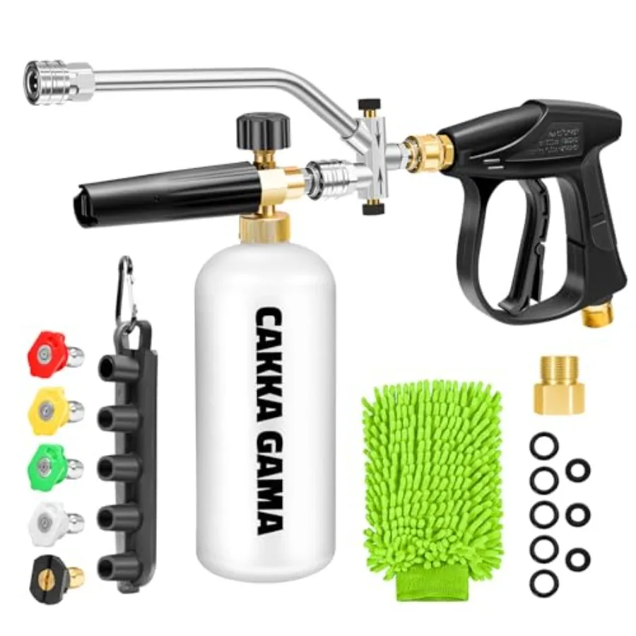 Car wash foam cannon kit for pressure washer: fluorescent green foam gun with dual 1/4 inch quick connectors adjustable soap ca
Car wash foam cannon kit for pressure washer: fluorescent green foam gun with dual 1/4 inch quick connectors adjustable soap ca