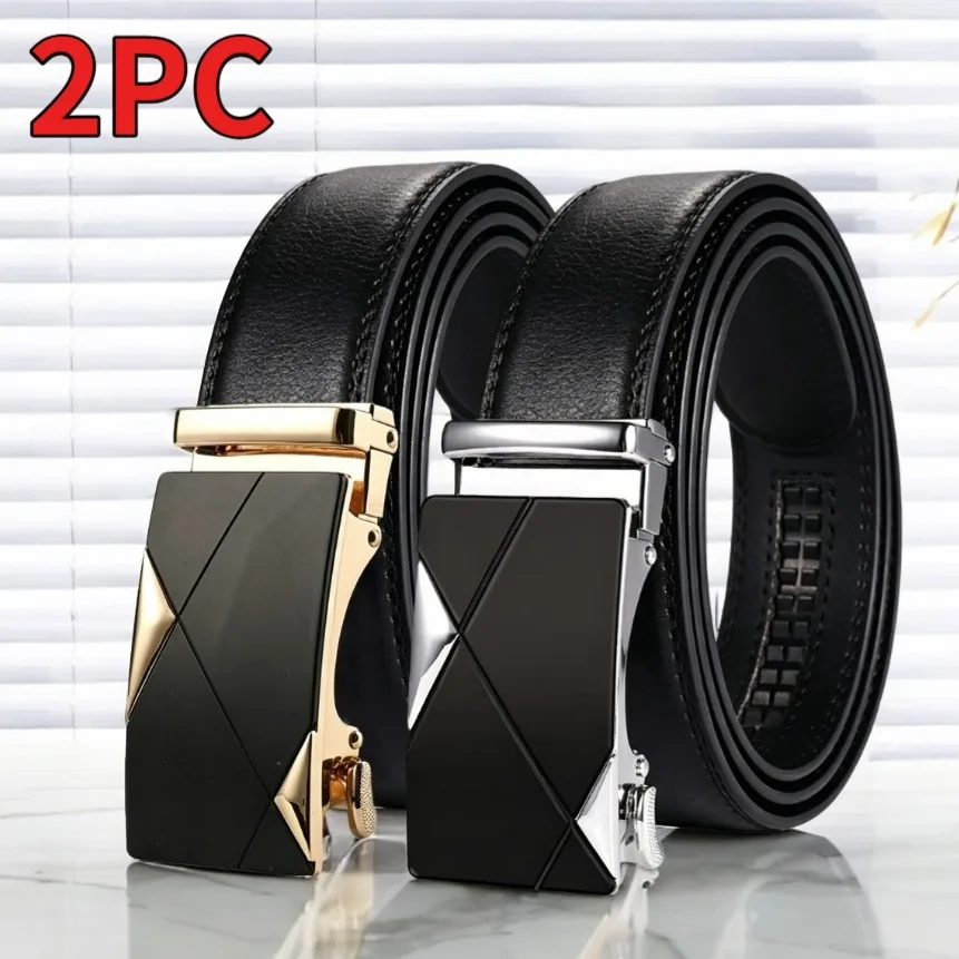 2 pieces of men's fashionable versatile belt, luxurious diamond shaped automatic buckle business casual belt, men's formal jeans
2 pieces of men's fashionable versatile belt, luxurious diamond shaped automatic buckle business casual belt, men's formal jeans