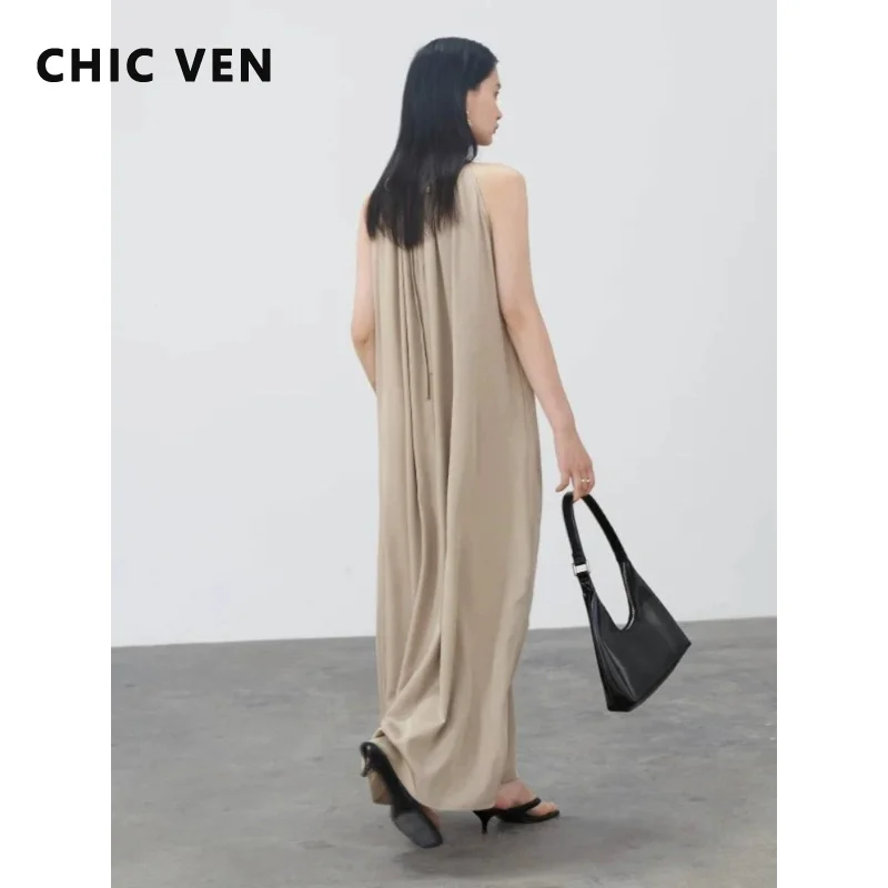 CHIC VEN Fashion Women Dress A Line Solid Loose Casual Lace Up Black Sleeveless Office Ladies Long Dress Pullover Summer 2026
CHIC VEN Fashion Women Dress A Line Solid Loose Casual Lace Up Black Sleeveless Office Ladies Long Dress Pullover Summer 2026