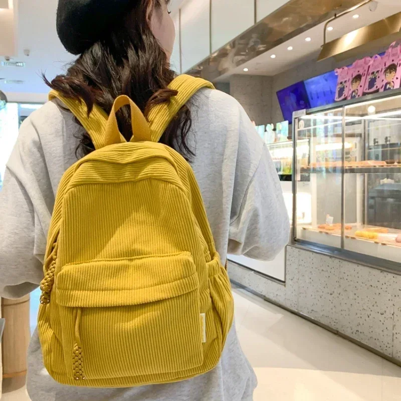 Minimalist Casual Daypack for Work & College Stylish Corduroy Backpack Women Large Capacity School Bag, Durable Zipper
Minimalist Casual Daypack for Work & College Stylish Corduroy Backpack Women Large Capacity School Bag, Durable Zipper