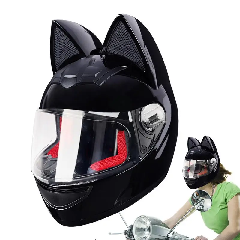 Womens Cat Ear Helmets Full Face Motorcycle Helmets Cat Ear Motorcycle Helmets Men And Women Cute Cat Full Face Helmets Suitable
Womens Cat Ear Helmets Full Face Motorcycle Helmets Cat Ear Motorcycle Helmets Men And Women Cute Cat Full Face Helmets Suitable