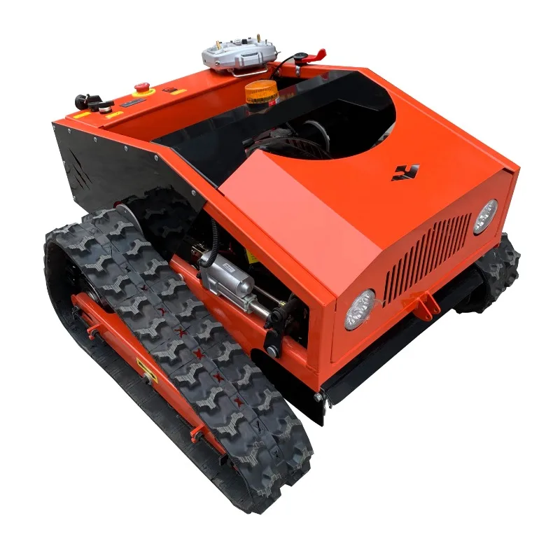 Remote control lawn mower crawler type high-horsepower weeding and cutting four-wheel drive orchard garden
Remote control lawn mower crawler type high-horsepower weeding and cutting four-wheel drive orchard garden