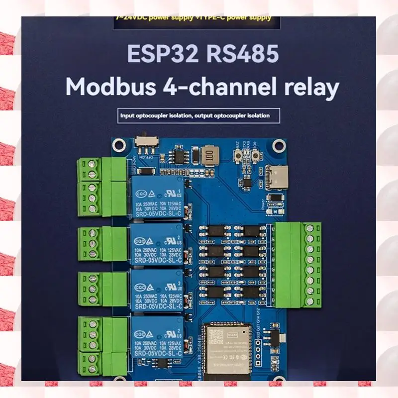 ABGN ESP32 RS485 Modbus 4-канальный релейный модуль 7-24 В TYPE-C Встроенный CH340 с поддержкой WIFI Bluetooth Modbus
ABGN ESP32 RS485 Modbus 4-канальный релейный модуль 7-24 В TYPE-C Встроенный CH340 с поддержкой WIFI Bluetooth Modbus
