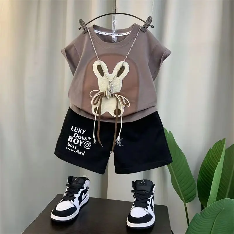 Kids Boys Summer Suit New Fashionable Childrens Short Sleeve Clothes Trendy Baby Clothing Handsome Two Piece Set Kids Outfits
Kids Boys Summer Suit New Fashionable Childrens Short Sleeve Clothes Trendy Baby Clothing Handsome Two Piece Set Kids Outfits