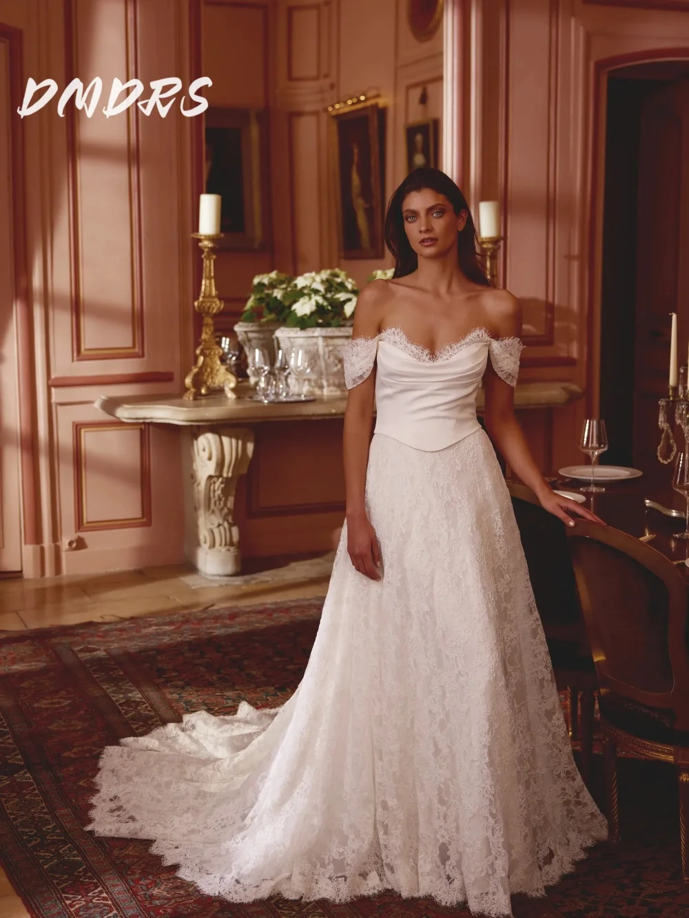 Romantic Off-shoulder Wedding Dress 2025 Elegant Lace Bridal Gown Classic Short-sleeved Floor-length Gown Customized
Romantic Off-shoulder Wedding Dress 2025 Elegant Lace Bridal Gown Classic Short-sleeved Floor-length Gown Customized