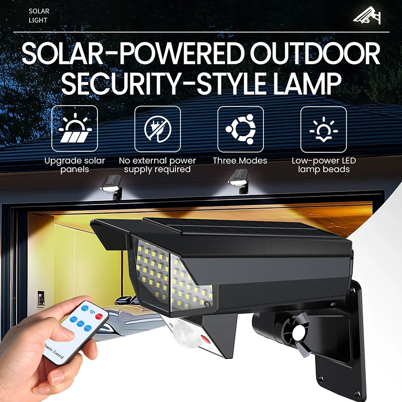 Motion Ssensor Solar Outdoor Lights Solar Security Lamp Surveillance-Style Outdoor Lamp Motion Sensor Spotlight for Garden Yard
Motion Ssensor Solar Outdoor Lights Solar Security Lamp Surveillance-Style Outdoor Lamp Motion Sensor Spotlight for Garden Yard