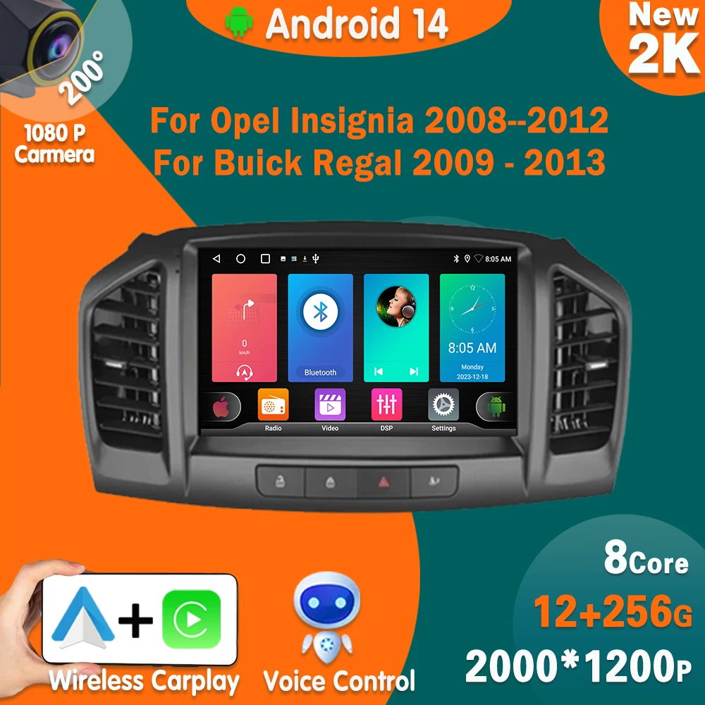 Android 14 For Opel Insignia 2008--2012 For Buick Regal 2009 - 2013 Car Radio Stereo Multimedia Video Player Navigation GPS WIFI
Android 14 For Opel Insignia 2008--2012 For Buick Regal 2009 - 2013 Car Radio Stereo Multimedia Video Player Navigation GPS WIFI