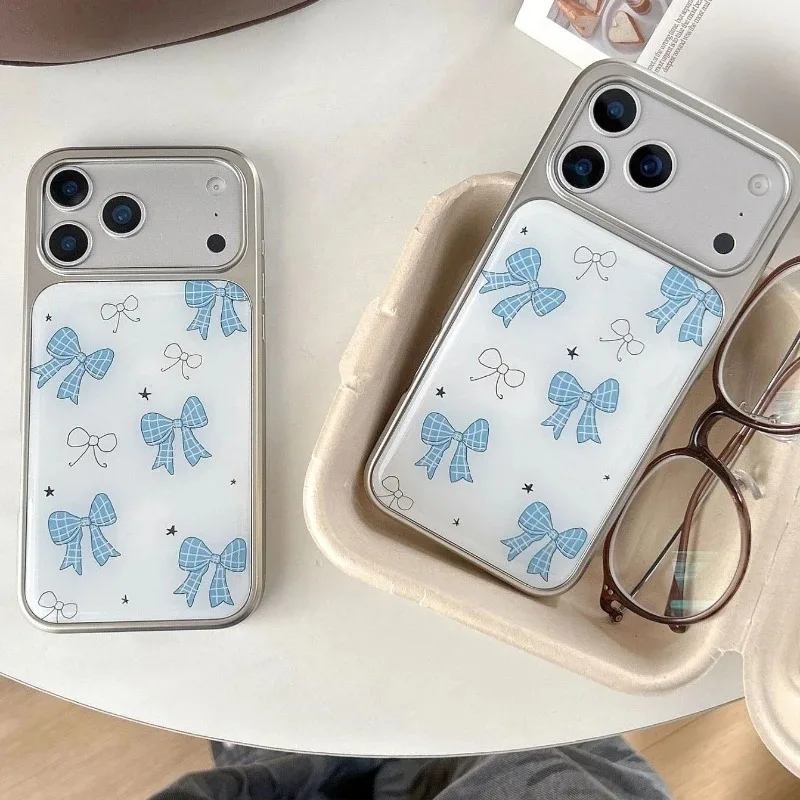 Luxury Blue Bow Pattern Phone Case For IPhone 14 15 16 17 Pro Max Fashion Shockproof Colorful TPU Protective Phone Cover Cases
Luxury Blue Bow Pattern Phone Case For IPhone 14 15 16 17 Pro Max Fashion Shockproof Colorful TPU Protective Phone Cover Cases