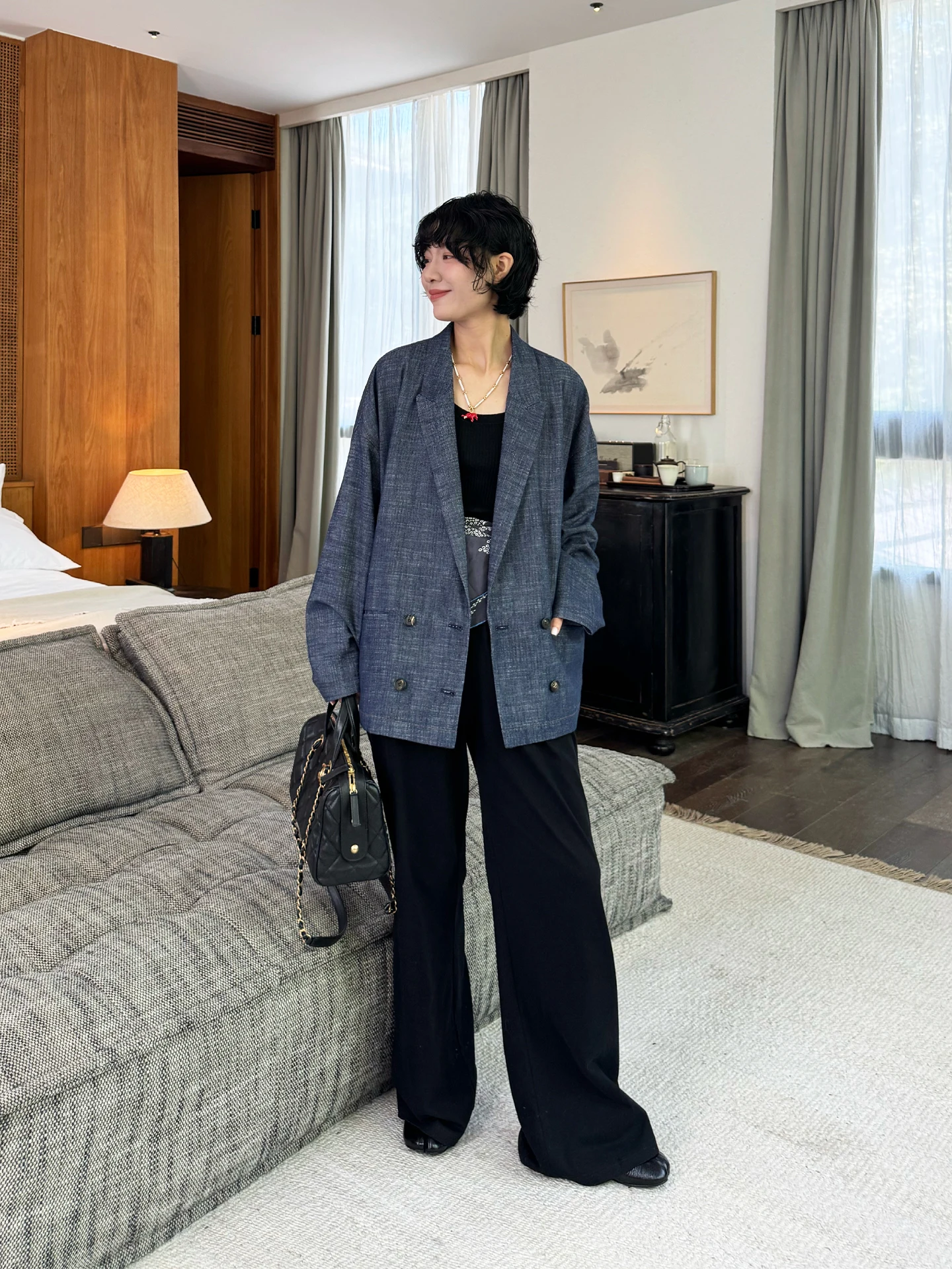 Buuyie Casual Korean Style Women's Suit Jacket High Quality Loose Design Spring Autumn Cotton Polyester Lyocell Fiber
Buuyie Casual Korean Style Women's Suit Jacket High Quality Loose Design Spring Autumn Cotton Polyester Lyocell Fiber