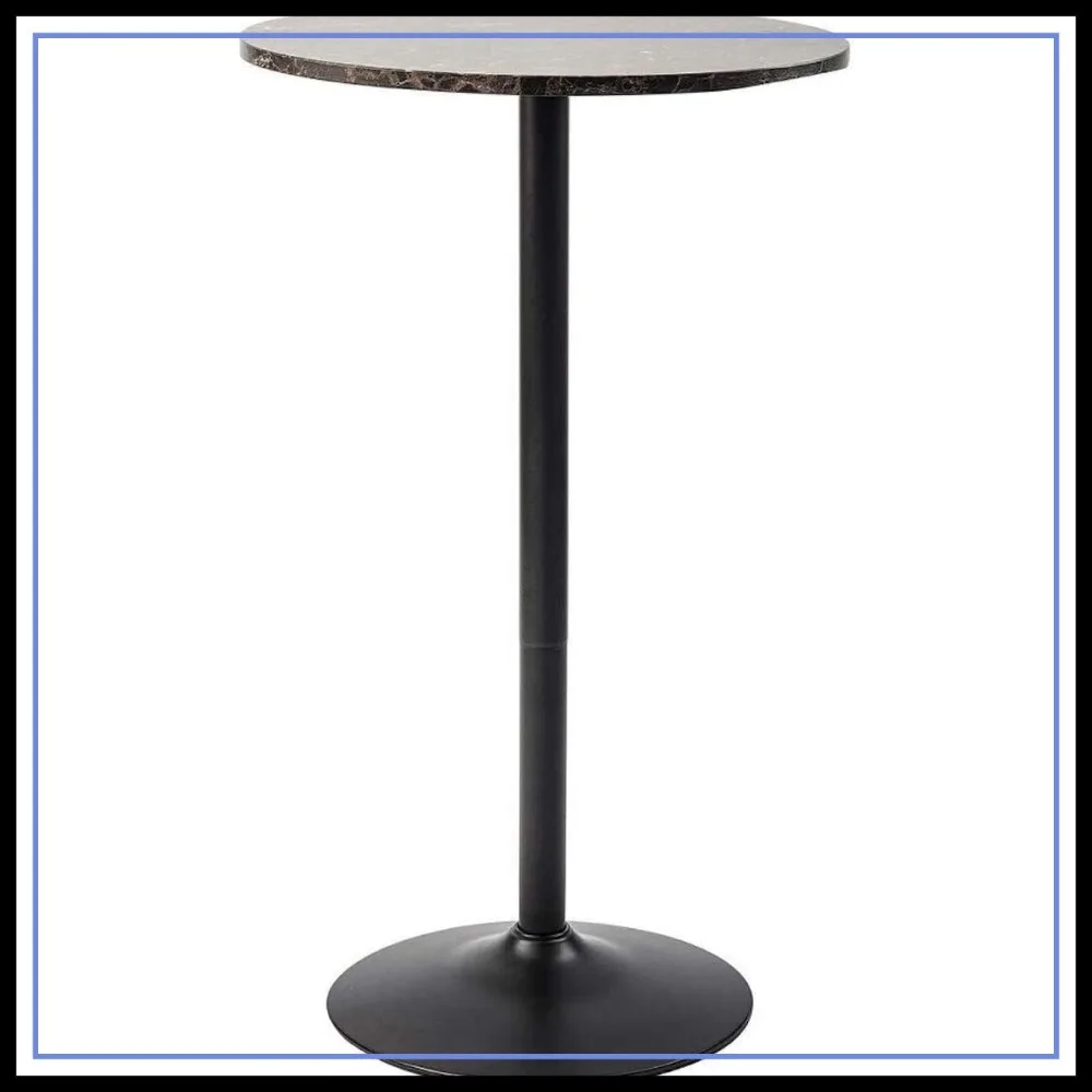 Round Bar and Pub Table with Faux Marble Top and Black Base, 1-Pack
Round Bar and Pub Table with Faux Marble Top and Black Base, 1-Pack