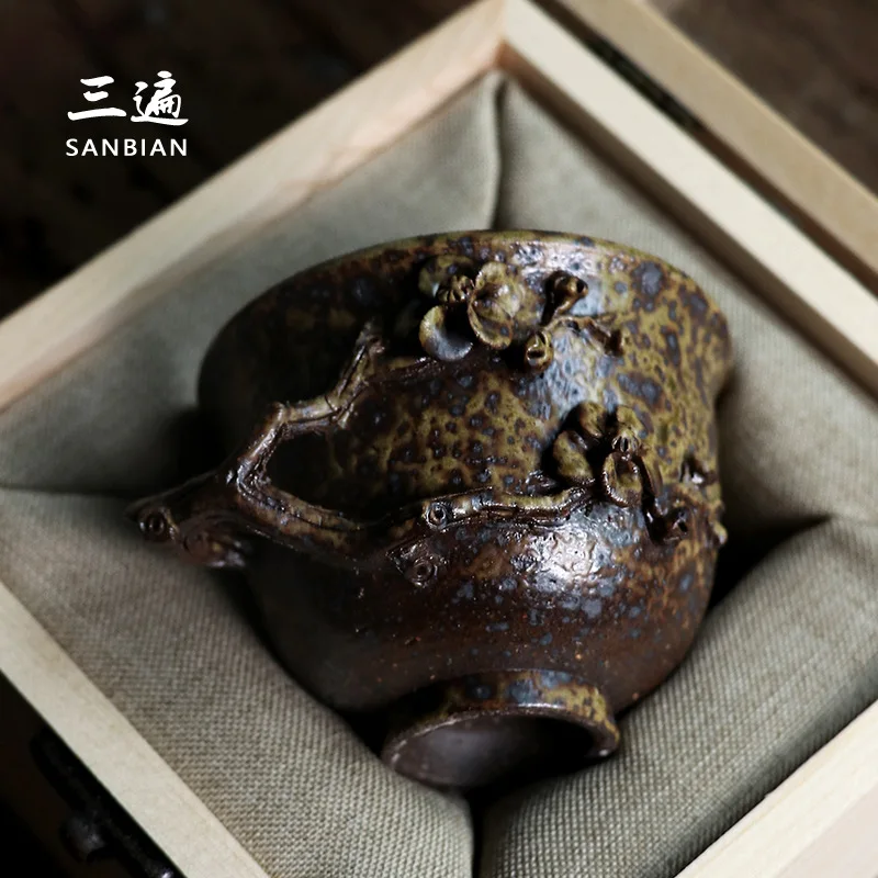 ★★Three Times Wood Fire Cup Taiwan Old Rock Clay Master Cup Single Cup Plum Blossom Cup Large
★★Three Times Wood Fire Cup Taiwan Old Rock Clay Master Cup Single Cup Plum Blossom Cup Large