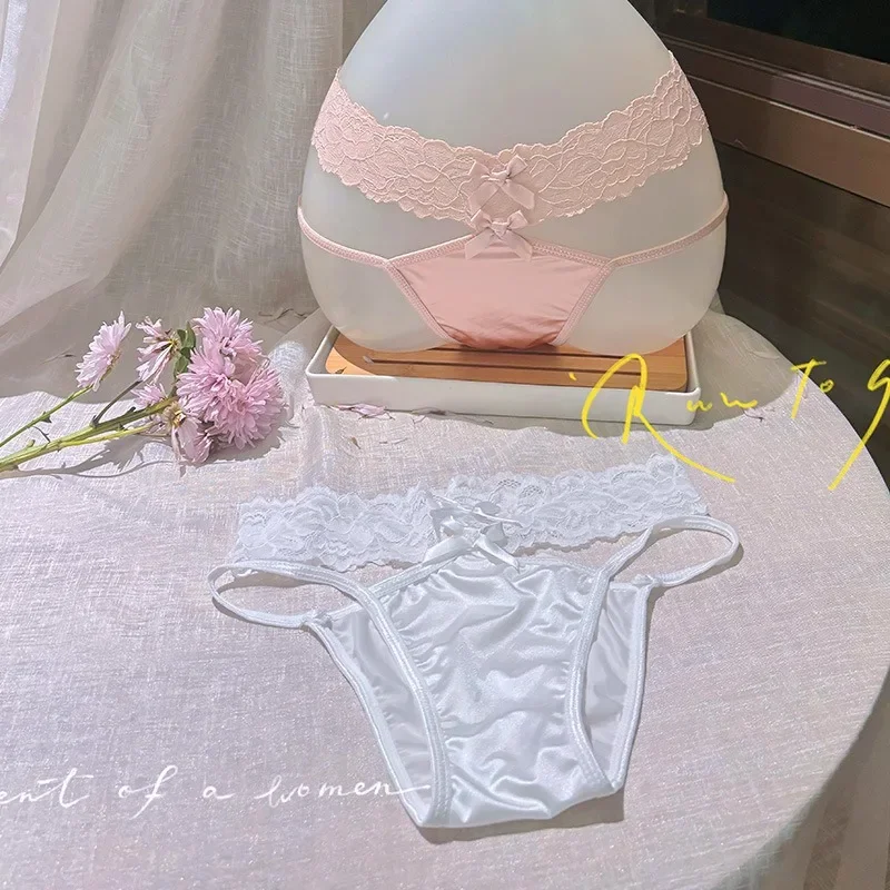 Sexy Lace Satin Ribbon Hollow Out Pure Desire Women's Underwear Bread Buttocks Breathable Women's Low Waist Triangle Pants
Sexy Lace Satin Ribbon Hollow Out Pure Desire Women's Underwear Bread Buttocks Breathable Women's Low Waist Triangle Pants