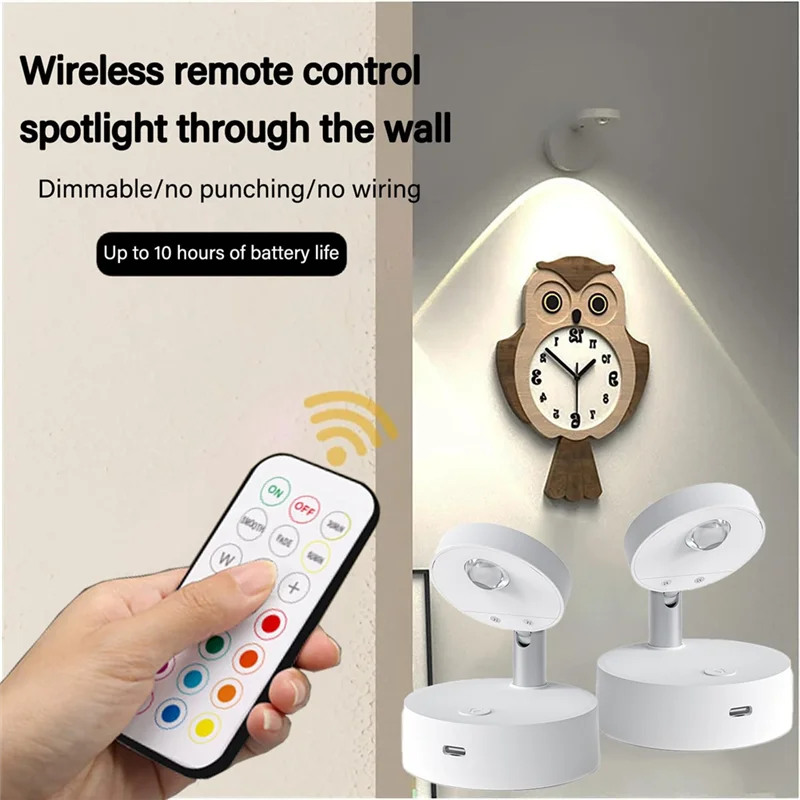 Wireless LED Spotlight Remote Control Closet Spotlights RGB Spotlights For Bedroom Wine Cabinet Lights Decorative
Wireless LED Spotlight Remote Control Closet Spotlights RGB Spotlights For Bedroom Wine Cabinet Lights Decorative