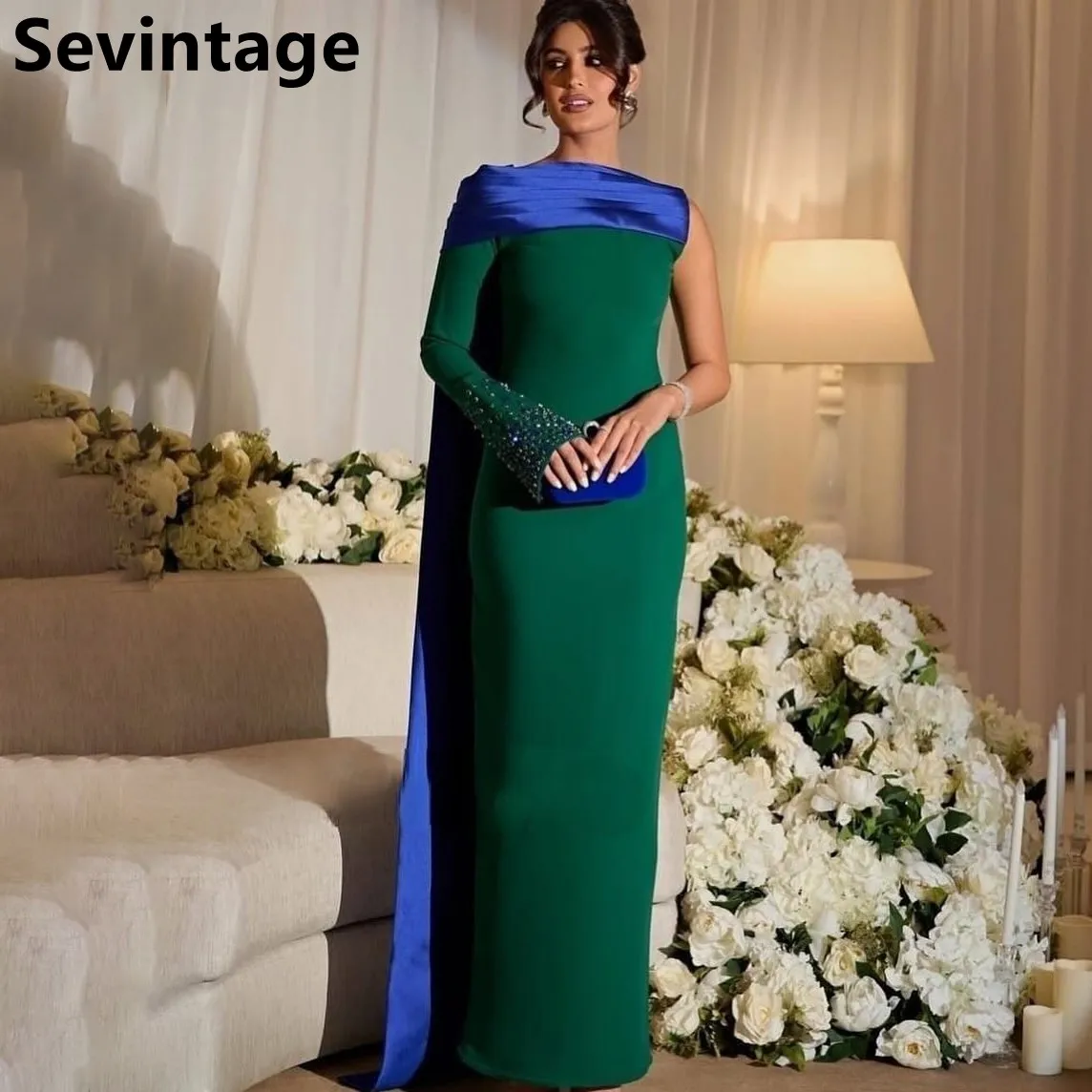2025 Eightale Contrast Color Evening Dresses for Wedding Party One Shoulder Cape Sleeve Luxury Dubai Prom Dress Customized
2025 Eightale Contrast Color Evening Dresses for Wedding Party One Shoulder Cape Sleeve Luxury Dubai Prom Dress Customized