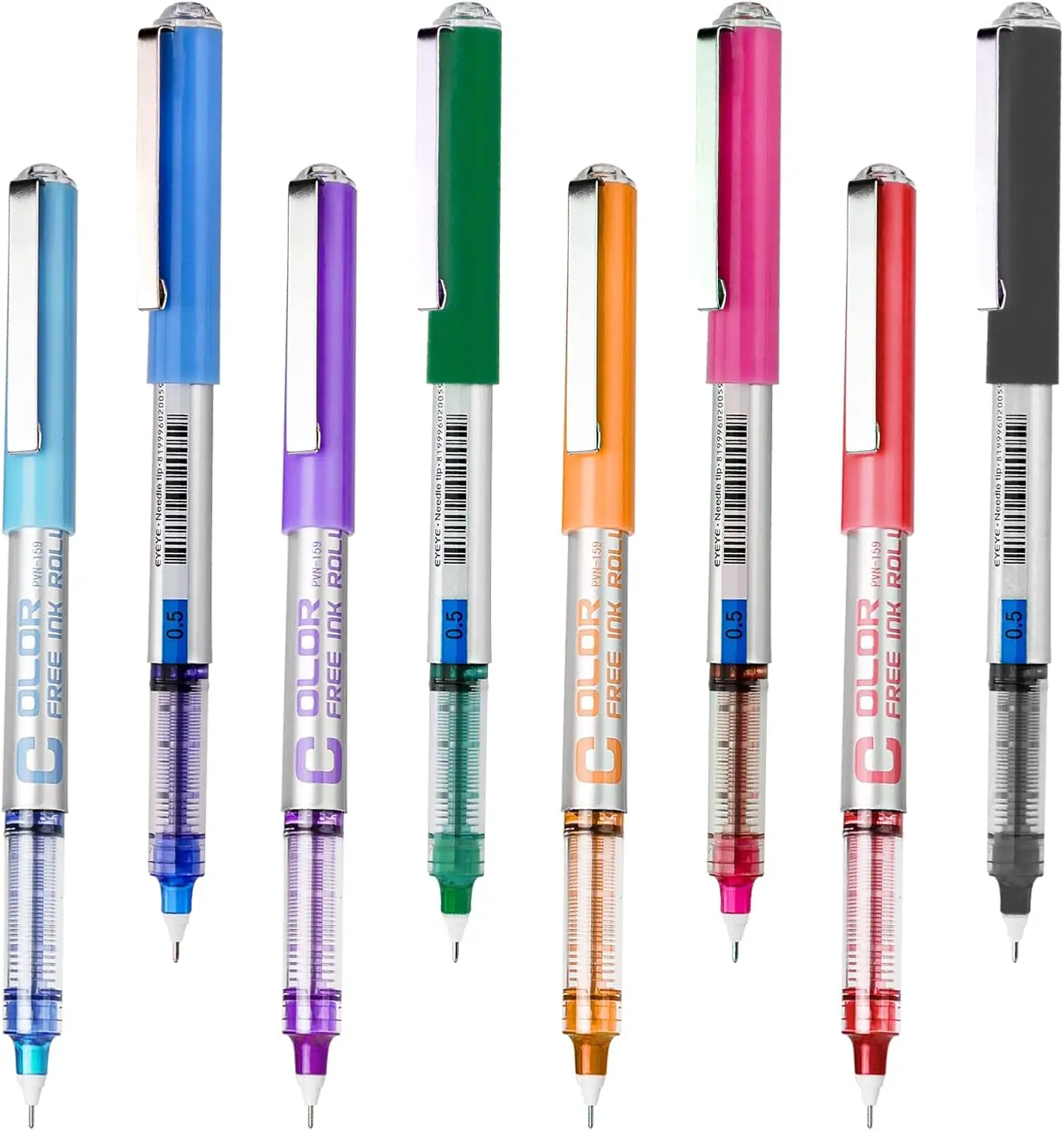 0.5mm Extra Fine Point Rollerball Pens, 8 Assorted Colors, Quick Dry Ink, Smooth Writing for Journaling, Note Taking, Office
0.5mm Extra Fine Point Rollerball Pens, 8 Assorted Colors, Quick Dry Ink, Smooth Writing for Journaling, Note Taking, Office