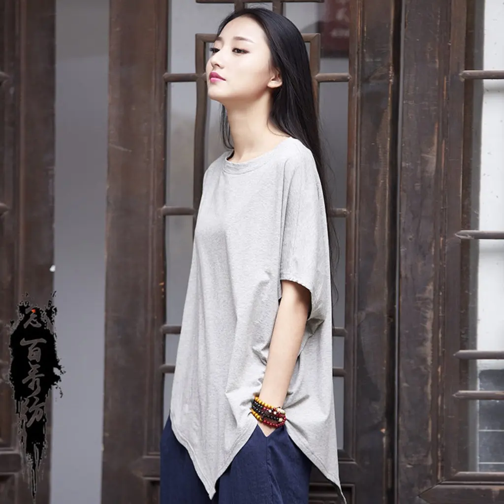 Women's Artistic Bat T-Shirt Spring/Summer Breathable Sweat-Absorbing Retro Fresh Style Nianbaixiu Textile
Women's Artistic Bat T-Shirt Spring/Summer Breathable Sweat-Absorbing Retro Fresh Style Nianbaixiu Textile