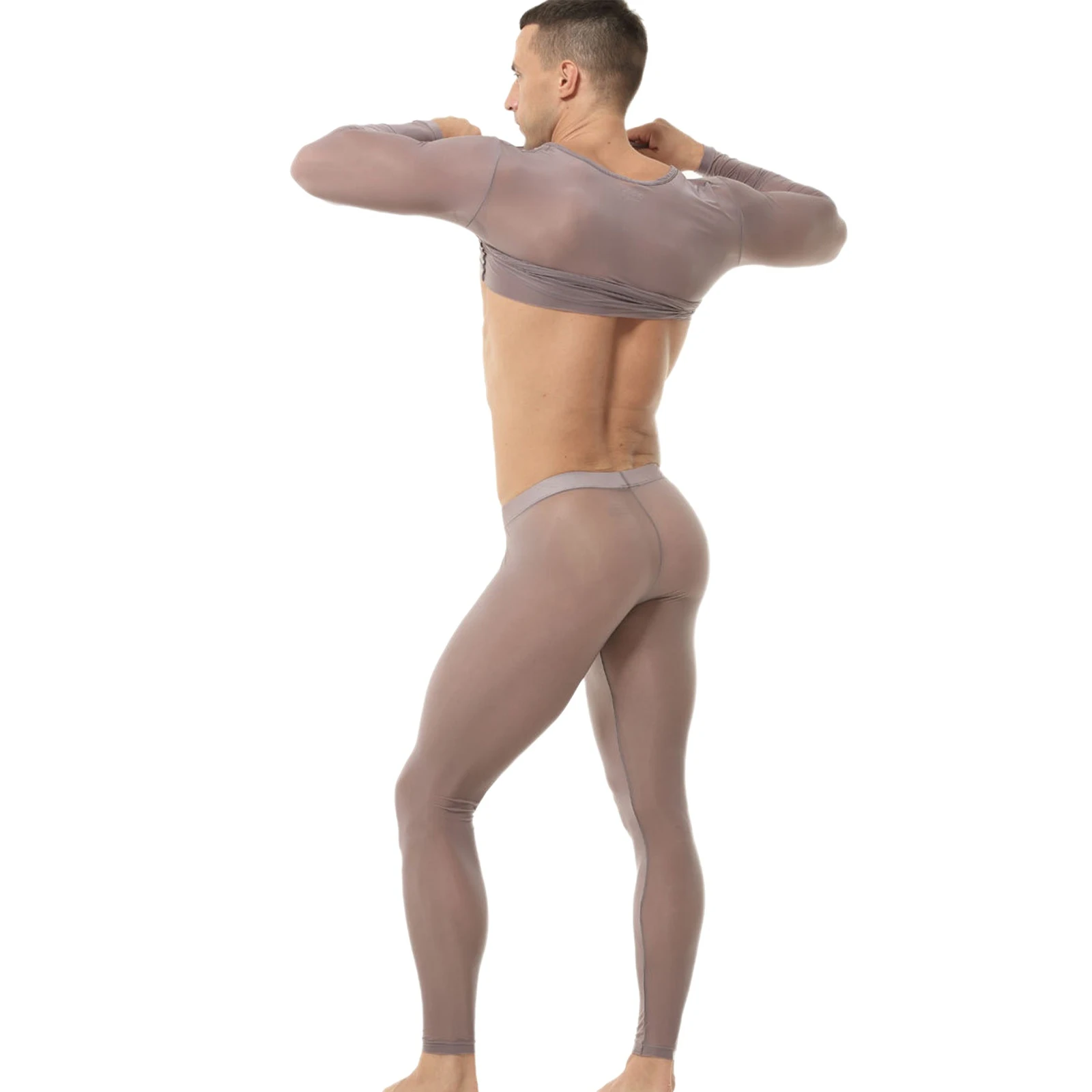 Men See-Through Lightweight Quick-Drying Long Sleeves Muscle Top Undershirt with Leggings Workout Bodybuilding Outfit Clubwear
Men See-Through Lightweight Quick-Drying Long Sleeves Muscle Top Undershirt with Leggings Workout Bodybuilding Outfit Clubwear