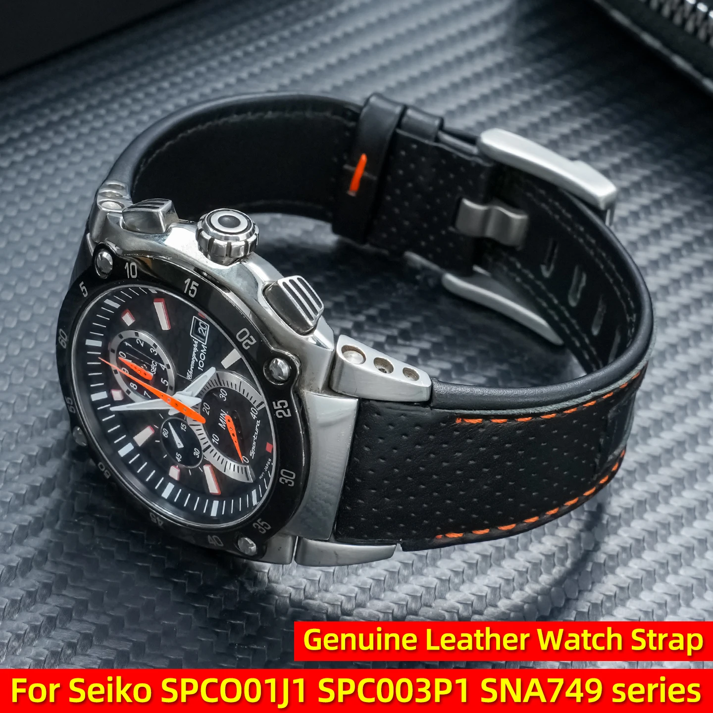 For Seiko Sportura SNA749 Genuine Leather Strap for SRPC01J1 SPC003P1 SNJ021 Watch Band 22mm Convex Interface Men bracelet parts
For Seiko Sportura SNA749 Genuine Leather Strap for SRPC01J1 SPC003P1 SNJ021 Watch Band 22mm Convex Interface Men bracelet parts