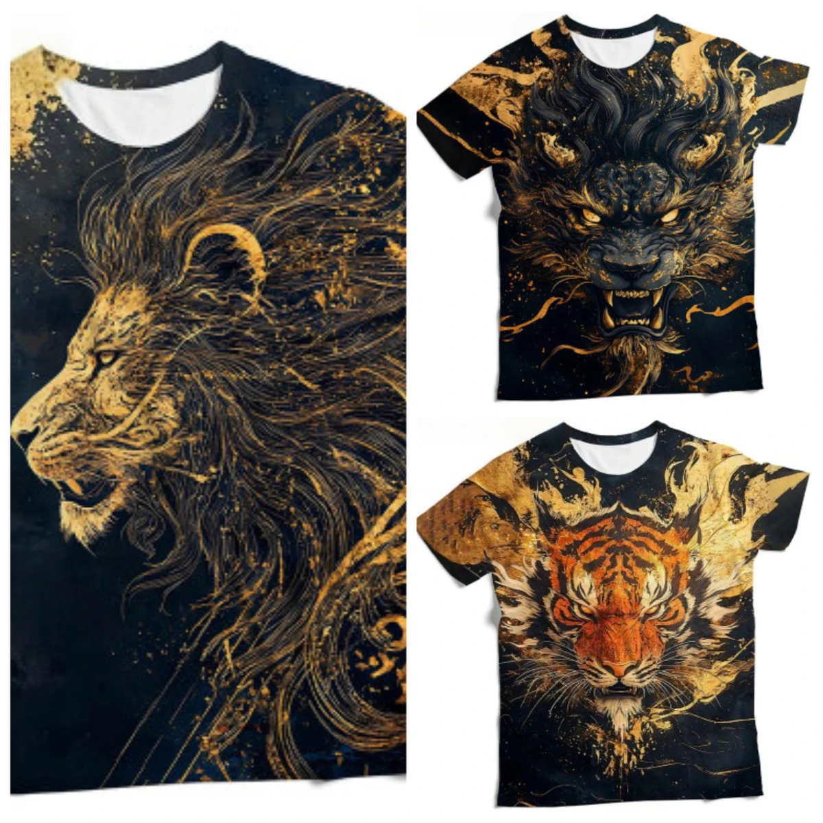 Adult and Children Dragon, Lion, Tiger Fierce 3D Full-Print Tops, Personalized Dark Luxury Style, Sports Casual T-Shirt
Adult and Children Dragon, Lion, Tiger Fierce 3D Full-Print Tops, Personalized Dark Luxury Style, Sports Casual T-Shirt