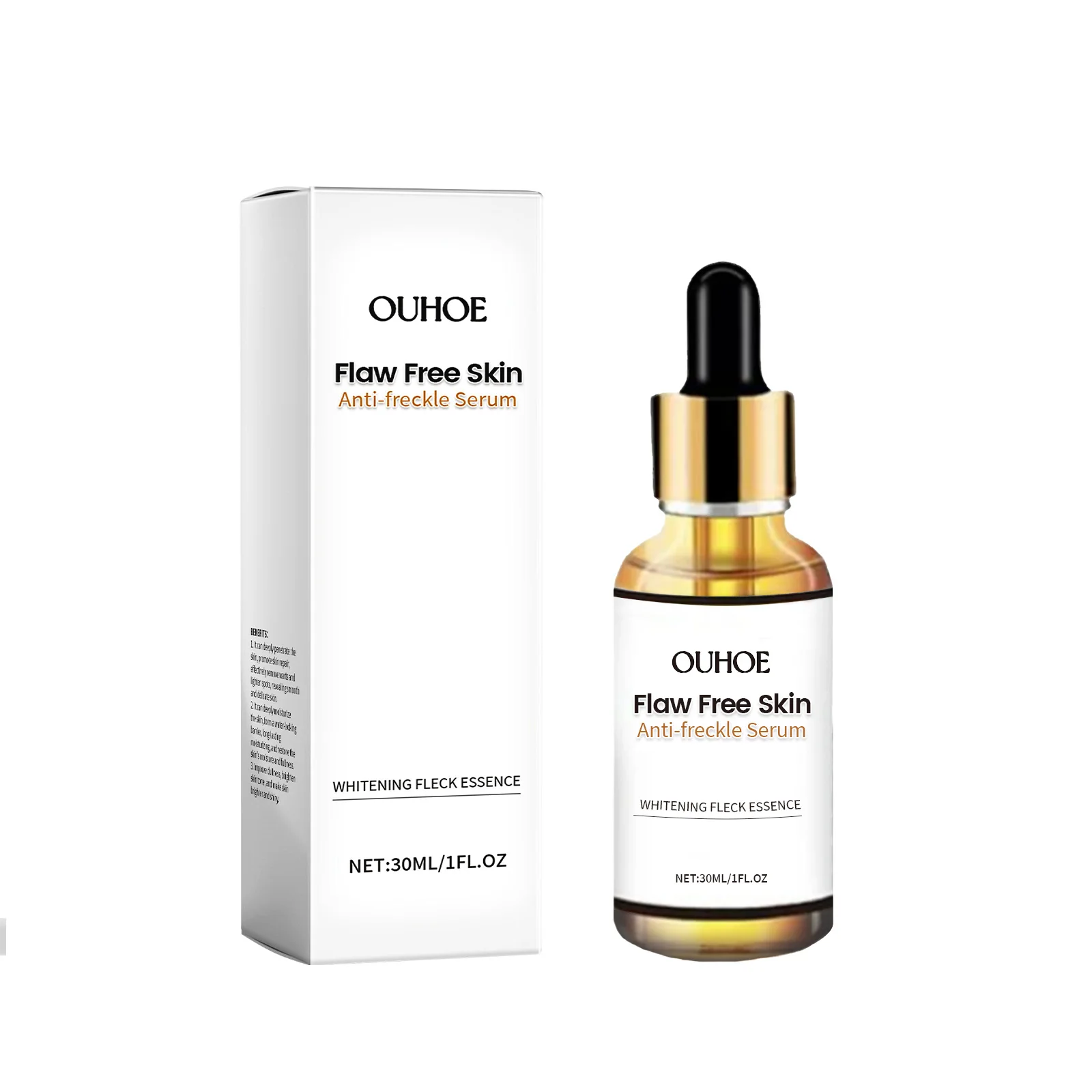 OUHOE Flaw Free Skin Сыворотка против веснушек Осветляющая и увлажняющая эссенция для освежения и очищения кожи 1 шт.
OUHOE Flaw Free Skin Сыворотка против веснушек Осветляющая и увлажняющая эссенция для освежения и очищения кожи 1 шт.