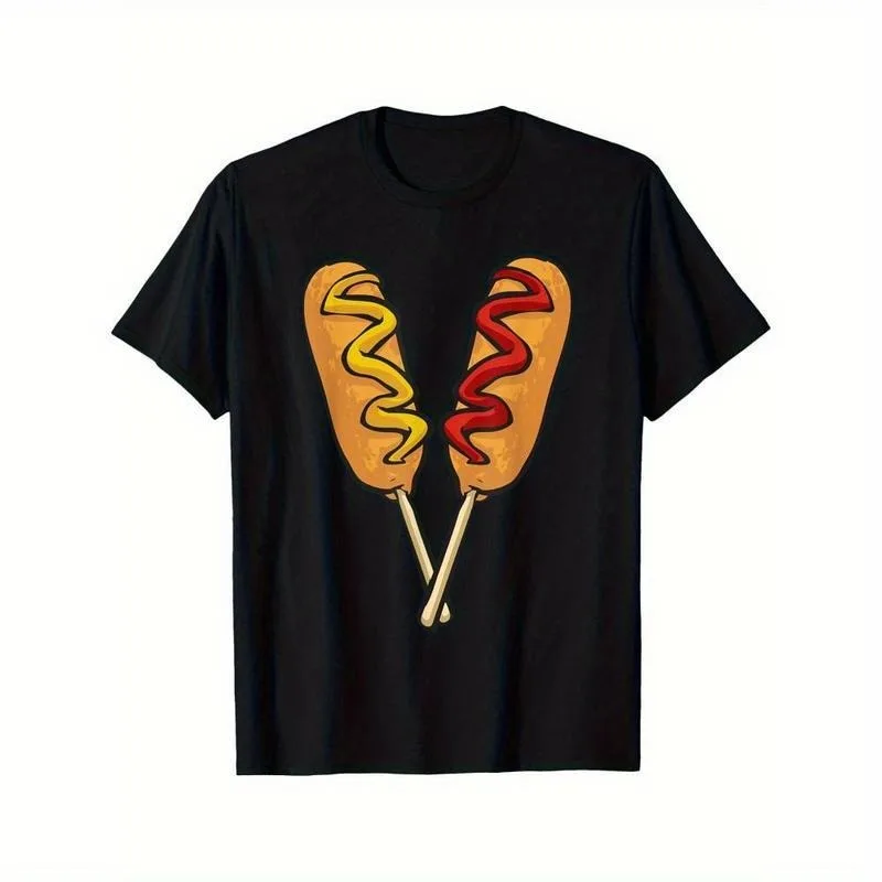 Corn Dog T Shirt for Men Women Unisex Funny Hot Dog Street Food Graphic Cotton Tee Snack Lover Gift Casual Summer Outfit
Corn Dog T Shirt for Men Women Unisex Funny Hot Dog Street Food Graphic Cotton Tee Snack Lover Gift Casual Summer Outfit