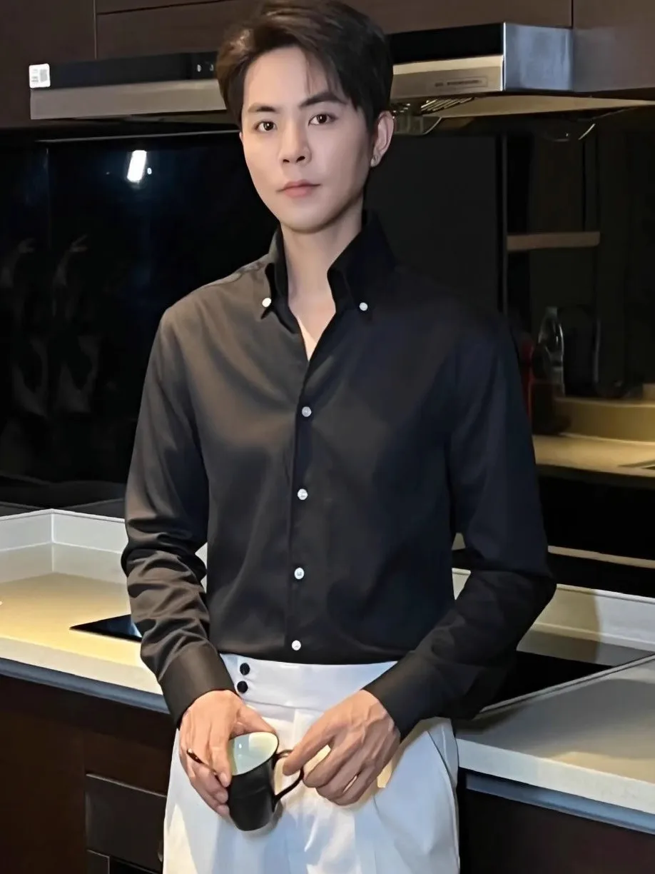 Pure Color Design Busin Men's irt V-Ne Long Sve Slim Fit Stand Collar Casual Ele Sle Youthful Trend Summer
Pure Color Design Busin Men's irt V-Ne Long Sve Slim Fit Stand Collar Casual Ele Sle Youthful Trend Summer