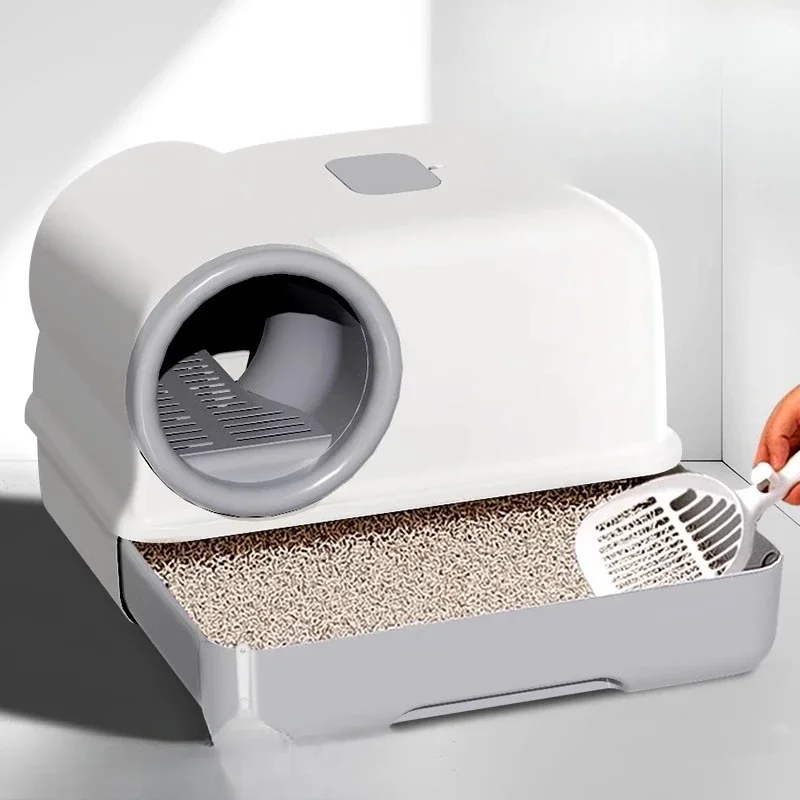 Double-layer cat toilet closed deodorant cat sandbox
Double-layer cat toilet closed deodorant cat sandbox