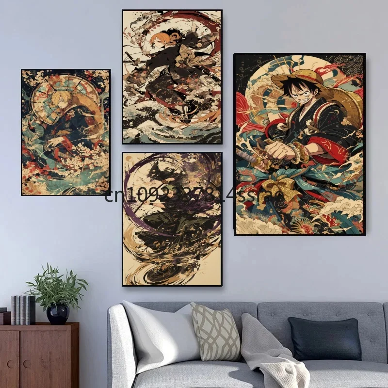 One Piece Anime Luffy Zoro Canvas Painting HD Retro Poster Print Wall Art Mural Suitable for Living Room Decoration Picture Gift
One Piece Anime Luffy Zoro Canvas Painting HD Retro Poster Print Wall Art Mural Suitable for Living Room Decoration Picture Gift
