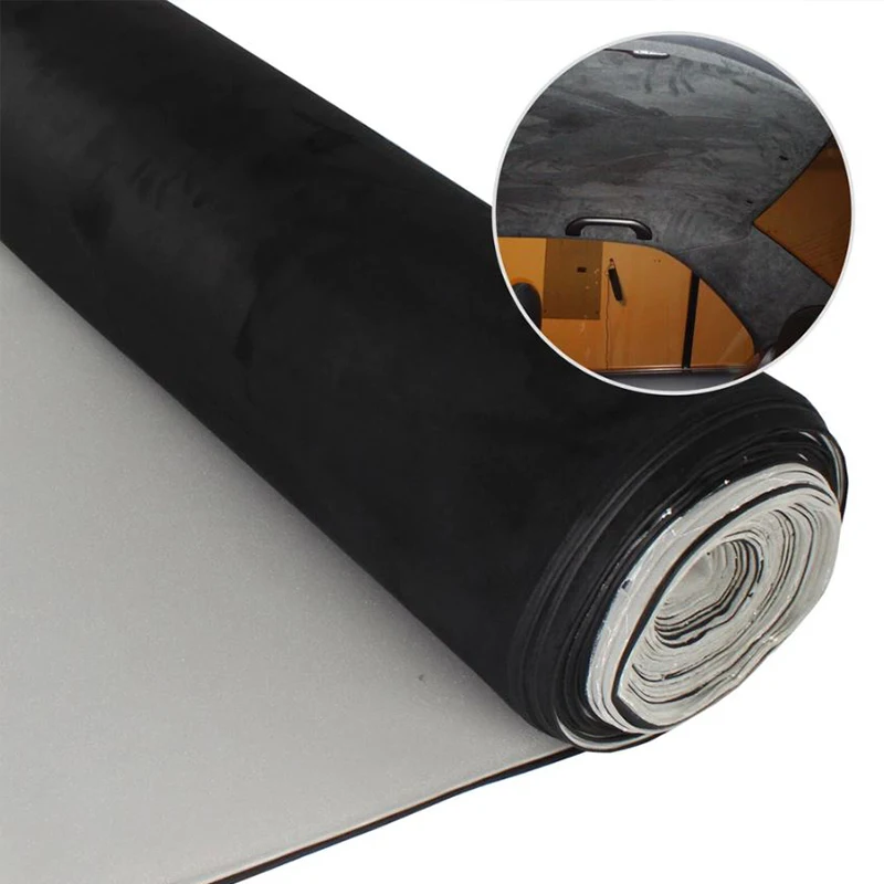 Suede Auto Headliner Fabric Foam Backing Black Interior Replacement Material for Car Truck SUV RV Roof Home Repair Material
Suede Auto Headliner Fabric Foam Backing Black Interior Replacement Material for Car Truck SUV RV Roof Home Repair Material