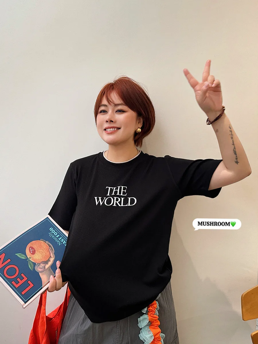 Black Casual Fashionable Short Sleeve T-Shirt Women's Universal Style Retro Versatile Leisure Mushroom Head Miss 2026 New Kor...
Black Casual Fashionable Short Sleeve T-Shirt Women's Universal Style Retro Versatile Leisure Mushroom Head Miss 2026 New Kor...