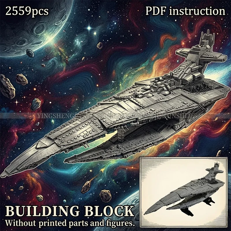 Конструктор Star Movie DIY: Галактический звездный корабль-разрушитель, большой космический корабль, строительные блоки, игрушка
Конструктор Star Movie DIY: Галактический звездный корабль-разрушитель, большой космический корабль, строительные блоки, игрушка