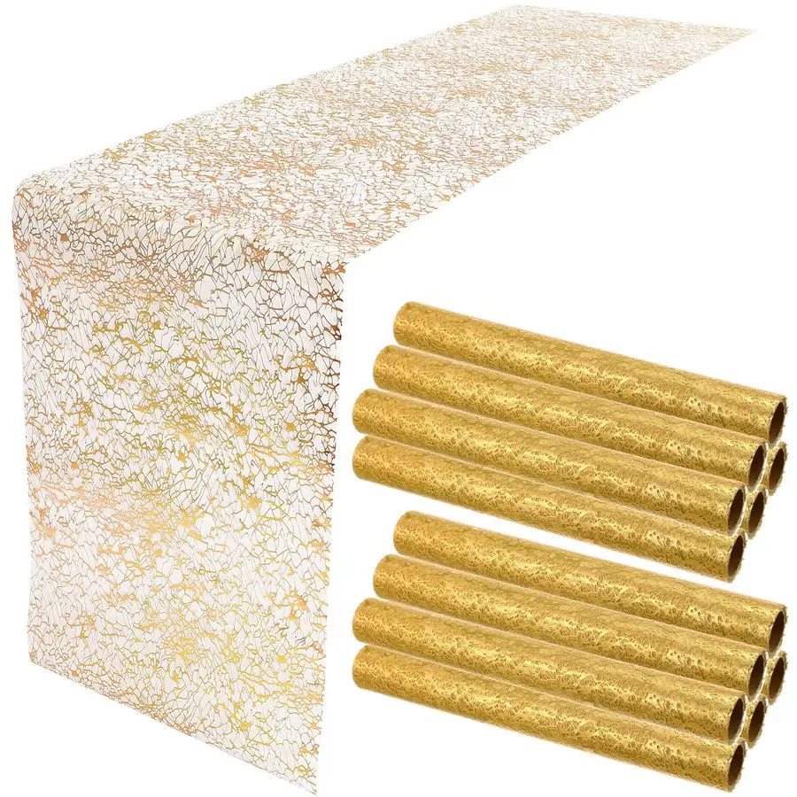 12 Pieces Gold Table Runner 11 x 108 Inch Sequin Glitter Table Runner Roll Metallic Thin Mesh Fabric Decor for Party Wedding Sho
12 Pieces Gold Table Runner 11 x 108 Inch Sequin Glitter Table Runner Roll Metallic Thin Mesh Fabric Decor for Party Wedding Sho