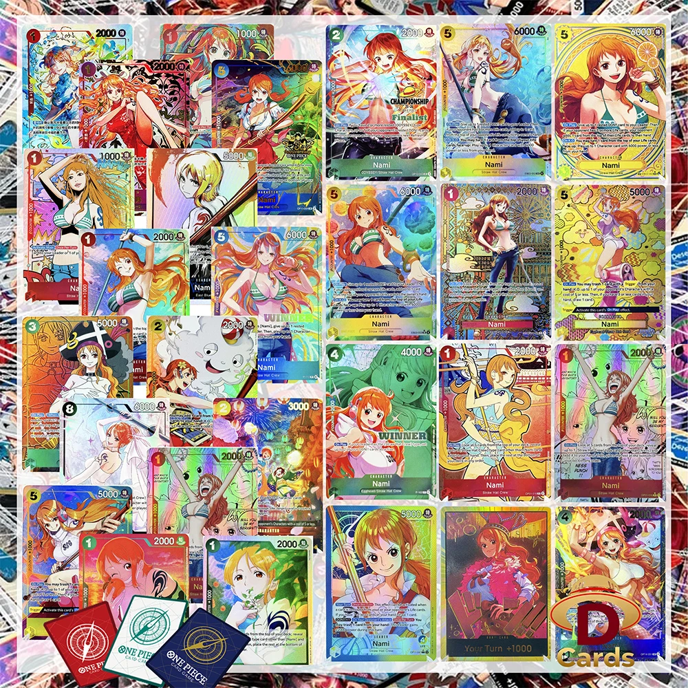 One Piece Cards Nami Set Series L/SR/SEC Art OPCG Replica Card Top Quality Hobby Collectible Anime Game Card with Foil
One Piece Cards Nami Set Series L/SR/SEC Art OPCG Replica Card Top Quality Hobby Collectible Anime Game Card with Foil