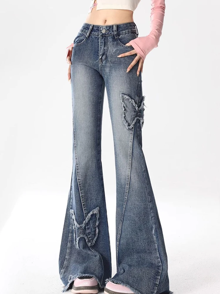 Y2K Streetwear Bootcut Jeans Women Vintage Butterfly Tassel Casual Denim Pants Female Harajuku Spring Summer High Waist Trouser
Y2K Streetwear Bootcut Jeans Women Vintage Butterfly Tassel Casual Denim Pants Female Harajuku Spring Summer High Waist Trouser