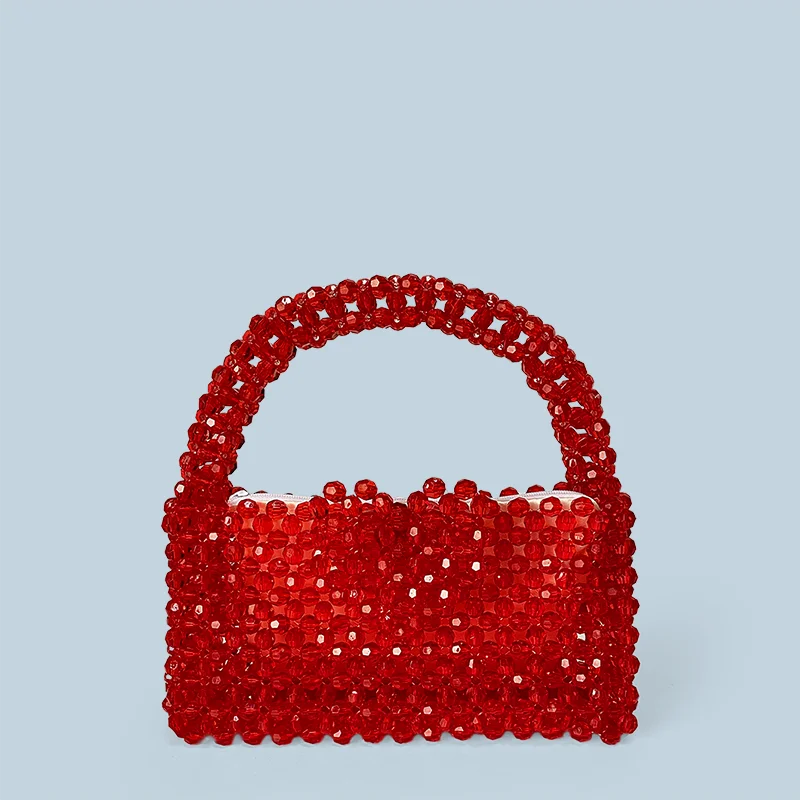 New French casual socialite temperament, high-end feeling, bead woven heart-shaped buckle, hand-held acrylic bag
New French casual socialite temperament, high-end feeling, bead woven heart-shaped buckle, hand-held acrylic bag