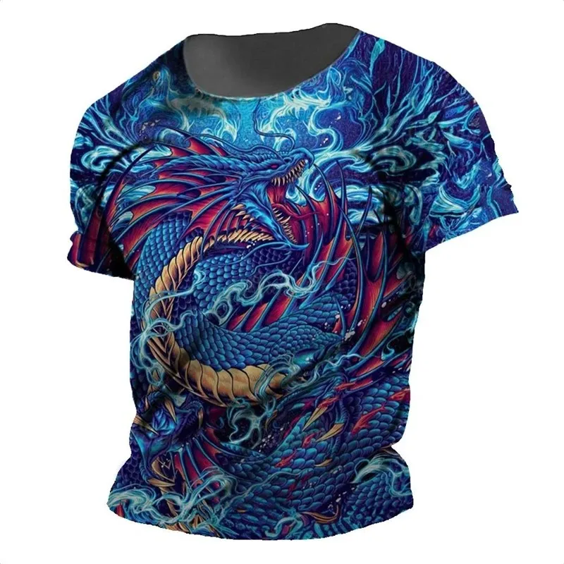 Men's Summer Fashion Street Style 3d Printed Dragon Pattern Round-Neck Short-Sleeved T-Shirt - Unique Large Size Casual Shirt
Men's Summer Fashion Street Style 3d Printed Dragon Pattern Round-Neck Short-Sleeved T-Shirt - Unique Large Size Casual Shirt